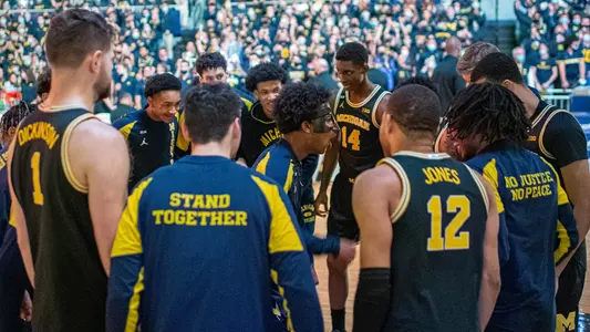 Men's Basketball Pregame Huddle
