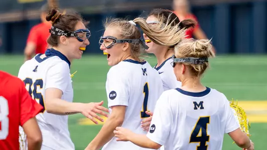 Women's Lacrosse Goal Celebration