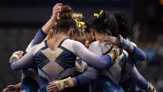 Women's Gymnastics Team Huddle