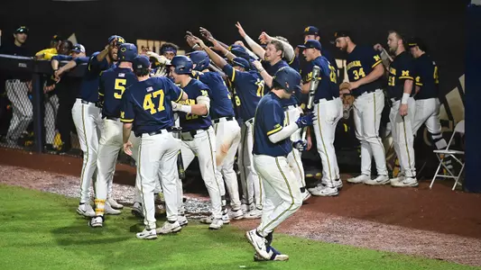 Joe Stewart homer celebration dugout