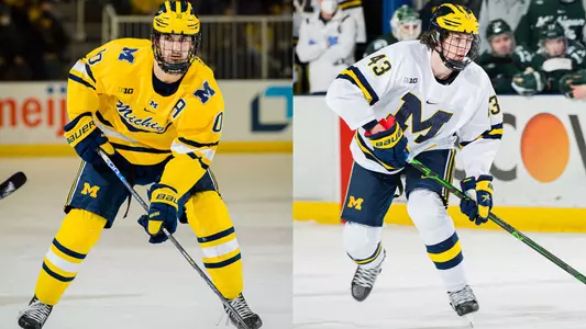 Matty Beniers (L) and Luke Hughes