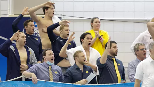 Men's Swimming and Diving team cheering