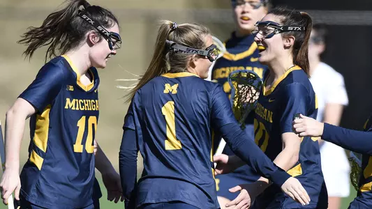 Women's lacrosse celebration