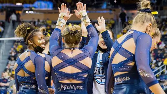 Women's gymnastics huddle