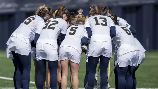 Michigan Women's Lacrosse Huddle