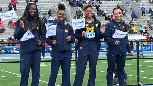 From left: Aasia Laurencin, Hanna Hearn, Ameia Wilson and BreeAna Bates (U-M Athletics)