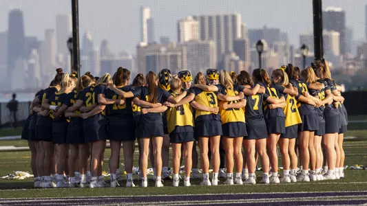 Women's Lacrosse Team Huddle