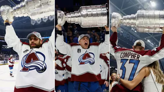 From left: Andrew Cogliano, Jack Johnson, JT Compher