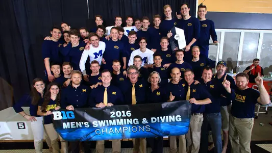 2016 Big Ten Men's Swimming and Diving Champions