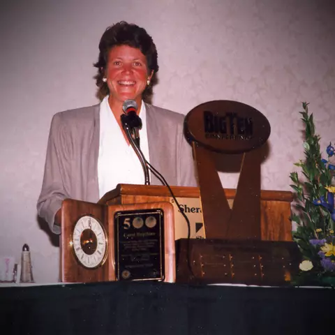 Carol Hutchins Big Ten Podium