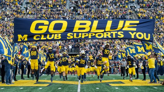 Football Go Blue Banner Generic