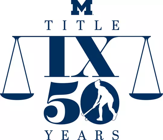 Field Hockey Title IX 50 years logo