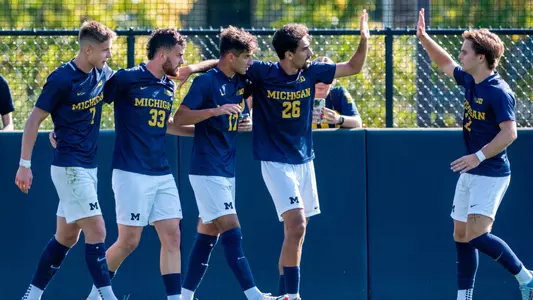 Men's Soccer Goal Celebration