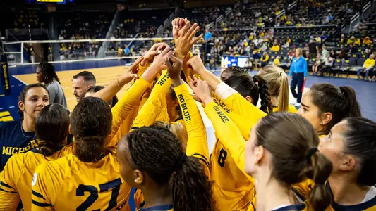 Volleyball Team Huddle