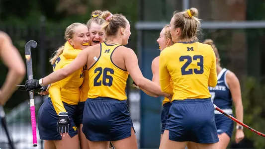 Field Hockey Group Celebration