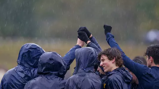 Men's Cross Country Team Huddle