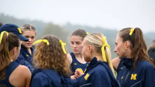 Women's Cross Country Team Huddle