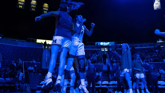 Women's basketball home pregame jump