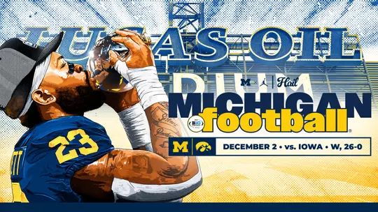 Michigan Monday vs. Iowa win graphic