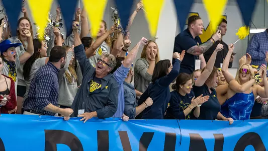 Women's Swimming and Diving Team Celebration