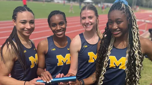 From left: BreeAna Bates, Hanna Hearn, Savannah Sutherland, Aasia Laurencin (Michigan Athletics)