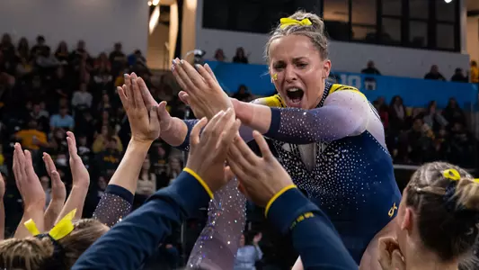Women's Gymnastics Team Celebration