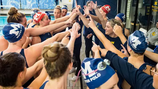 Water Polo Team Huddle