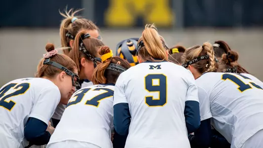 Women's Lacrosse Team Huddle