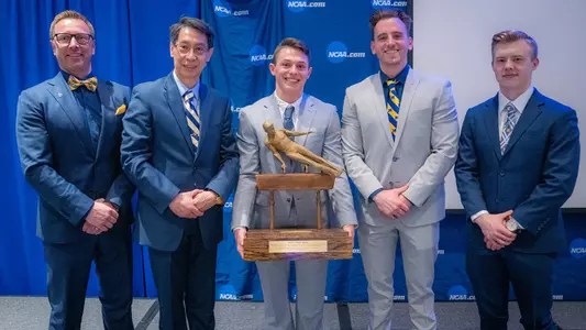 From left: Juha Tanskanen, Yuan Xiao, Paul Juda, Jordan Gaarenstroom and Cameron Bock (U-M Athletic Communications)