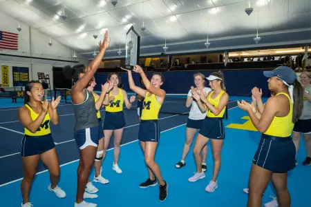 Women's tennis 2023 Big Ten Champions celebration