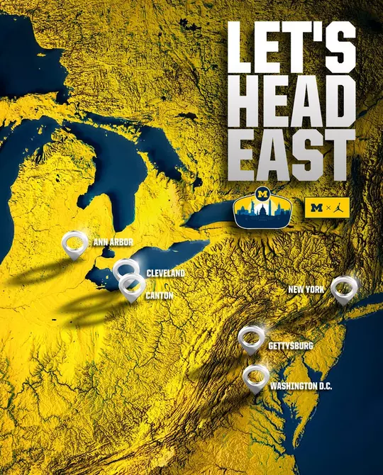 Football East Coast Trip social graphic