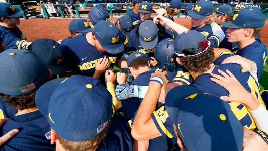 Baseball Team Huddle (Mark Kuhlmann/Big Ten Conference)
