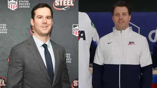 Mathew Deschamps (left) and Kevin Reiter (Chicago Steel // USA Hockey)