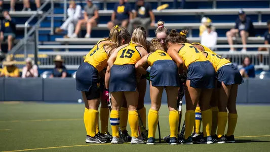 Field Hockey team huddle 2023 generic