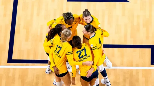 Volleyball Team Huddle