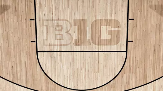 Men's Basketball Big Ten Logo on Floor