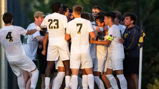 Men's Soccer Group Celebration