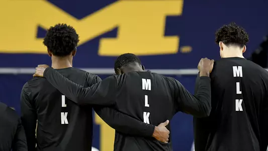 Men's Basketball Pregame Lineup MLK Day