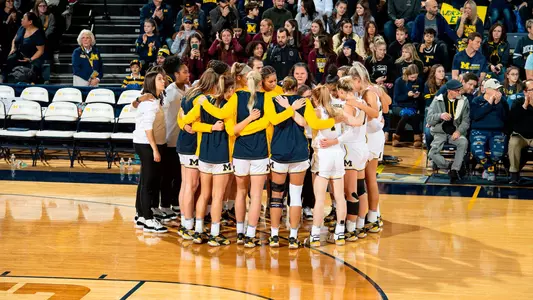 Women's Basketball Team Huddle