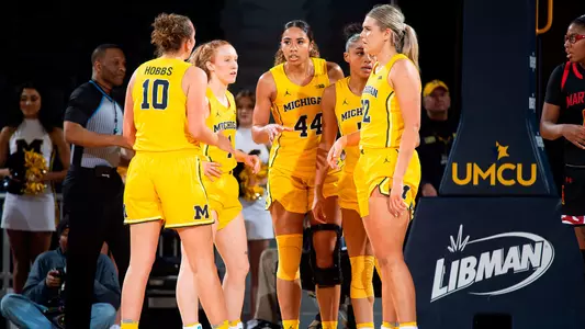 Women's Basketball Group Huddle