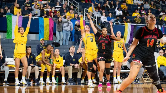 Women's basketball bench celebration