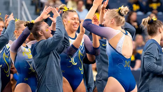Women's Gymnastics Team Celebration