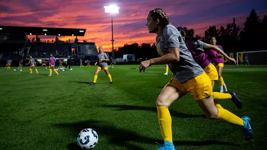 Women's soccer generic U-M Soccer Stadium sunset
