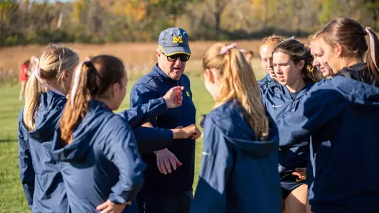 Michigan Women's Cross Country Huddle
