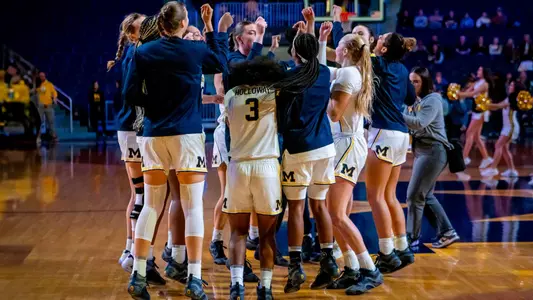 Women's Basketball Team Huddle