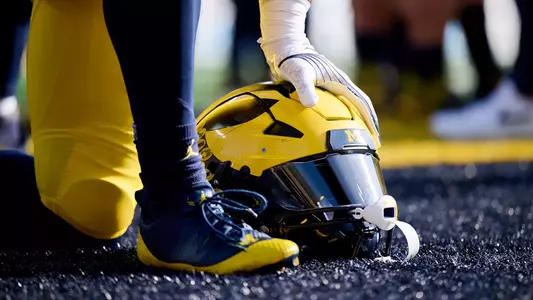 Football Kneel Down with Helmet