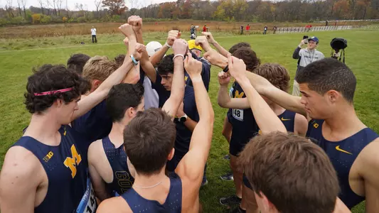 Men's Cross Country Team Huddle