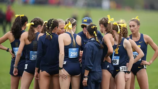 Women's Cross Country Team Huddle