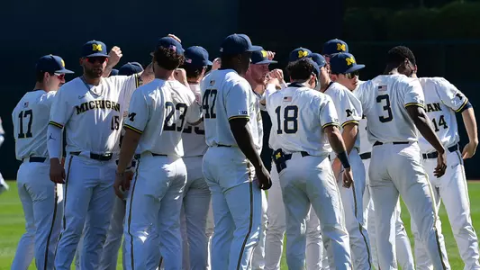 Baseball team huddle