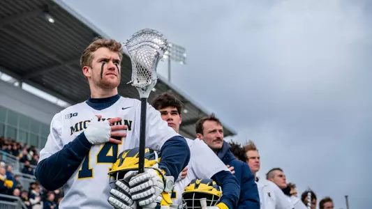 Men's lacrosse pre game national anthem